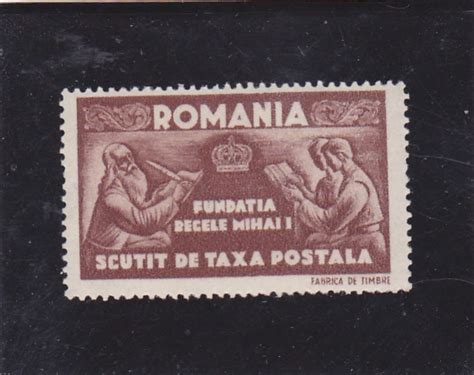 Fundatia Regele Mihai Scutit De Taxa Postala Val Hartie Alba