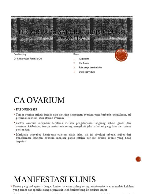 Ca Ovarium Dan Serviks Pdf