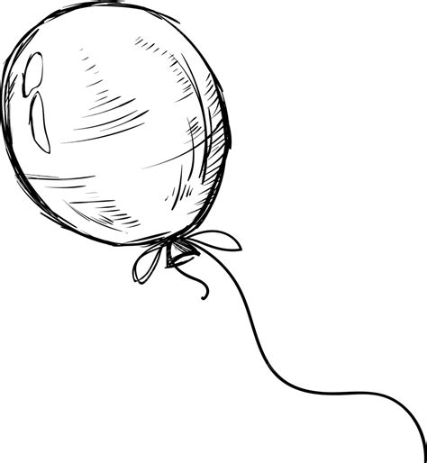 Balloon Drawingillustrationvector On White Background Art Drawn