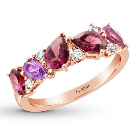 Le Vian Garnet & Amethyst Ring 1/8 ct tw Diamonds 14K Gold|Kay in 2022 ...