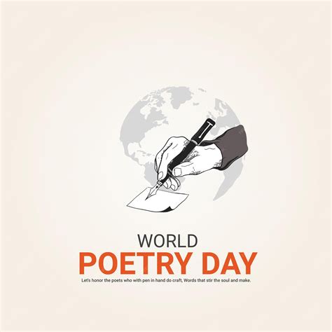 Premium Vector World Poetry Day Creative Ads Design Media Poster Vector 3d Illustration