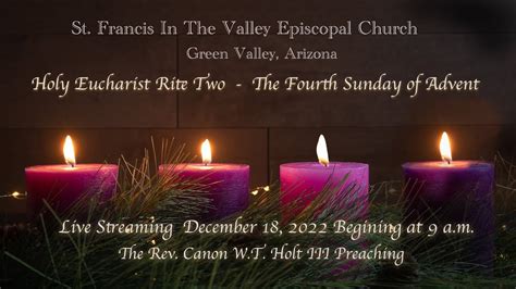 Holy Eucharist Rite Two Live Stream Fourth Sunday Of Advent 12 18