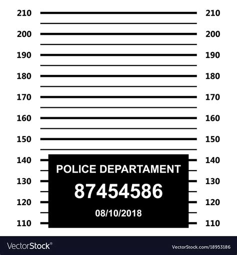 Police Mugshot Lineup On White Background Vector Image