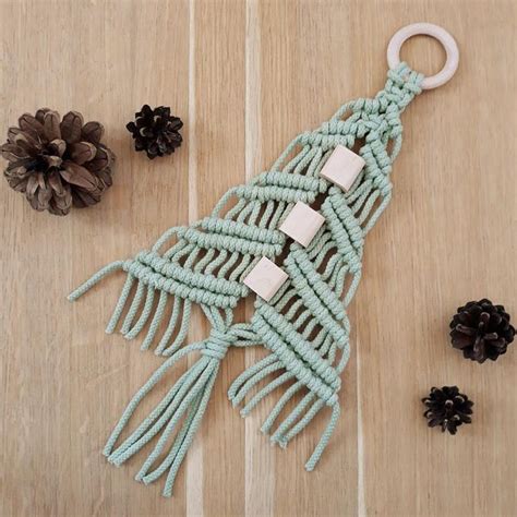 Macrame Arbre De No L Mini Macrame Mur Suspendu Nouvel An Etsy France