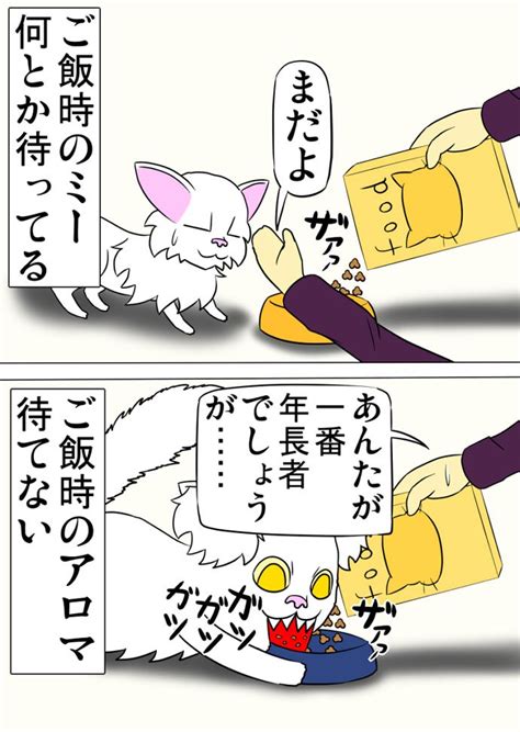 待てる猫と待てない猫（過去作品） 猫の漫画とケモナーの漫画が見れるブログ