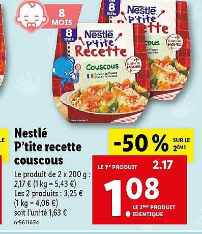 Promo Nestl P Tite Recette Couscous Chez Lidl Icatalogue Fr