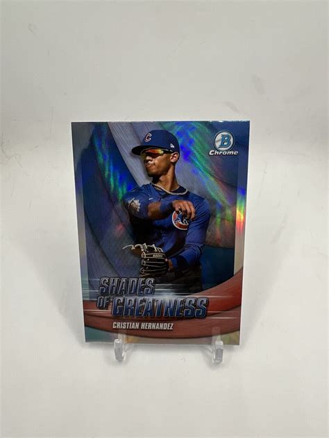 2022 Bowman Chrome Cristian Hernandez SHADES OF GREATNESS INSERT SG 19