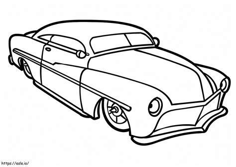 Hot Rod For Kid Coloring Page