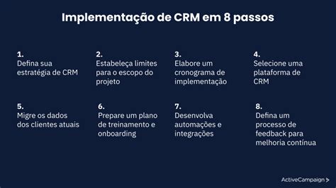 Implementação De Crm 8 Passos Para Estruturar E Gerenciar Com Sucesso