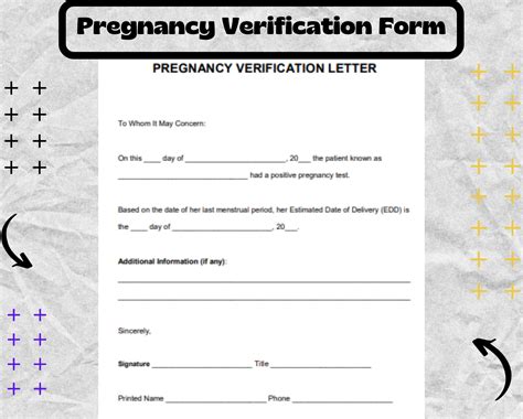 Pregnancy Verification Pregnancy Verification Form Pregnancy Verification Template Docx