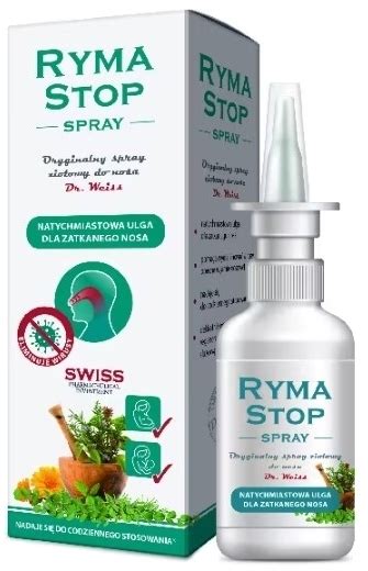 RymaSTOP Spray Do Nosa 30 Ml Na Katar I Zatkany Nos Cena Opinie