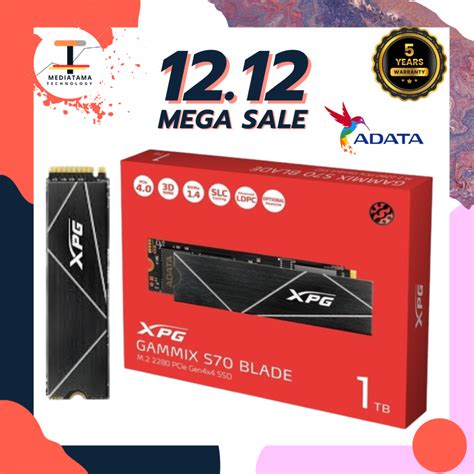 Jual ADATA XPG GAMMIX S70 BLADE 512GB 1TB 2TB SSD NVME PCIe Gen4x4 M 2