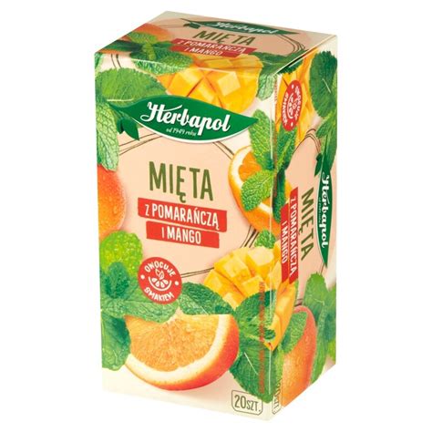 Polski Supermarket Herbapol Kräuter Früchtetee Minze mit Orange und