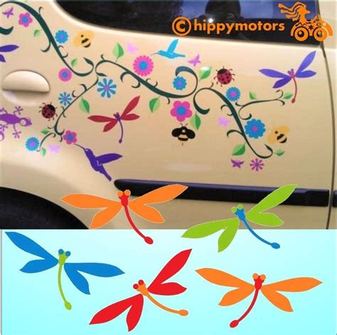 Dragonfly Car Decals Made From Durable Colourfast Vinyl