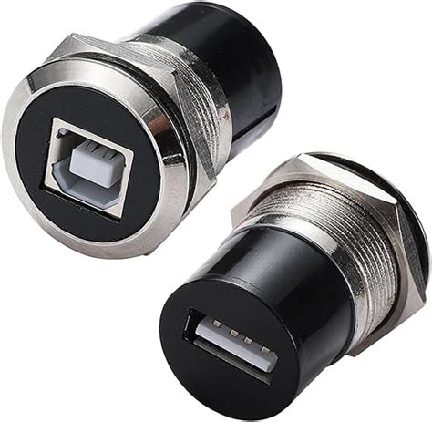 PENGLIN 2PCS USB B To A Panel Mount Connector USB 2 0 Female Data