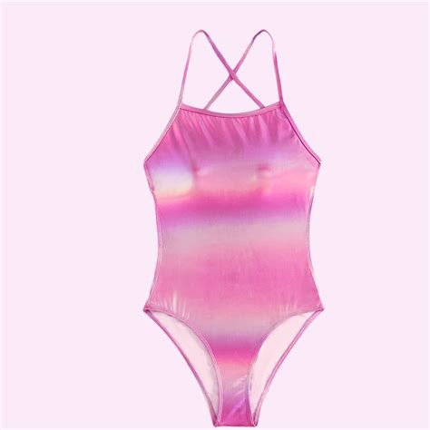 Gianna Shiny One Piece Swimsuit Pink ®beach Babe Bikini