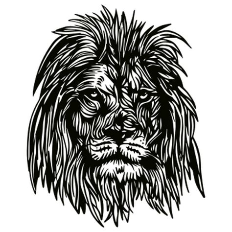 Diseño Png Y Svg De Dibujo En Blanco Y Negro De La Cabeza De Un León