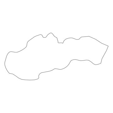 Slovakia Map Outline National Silhouette Vector Outline National