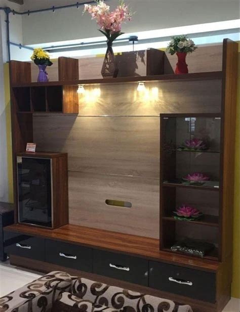 Brown Wall Mounted Wooden Tv Wall Unit For Home At Rs Unit In