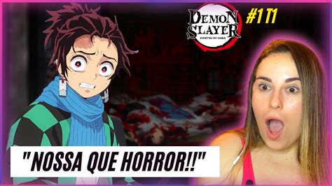 FAMILIA DE TANJIRO ASSASSINADA REACT DEMON SLAYER EPI 1 TEMP 1 ELA