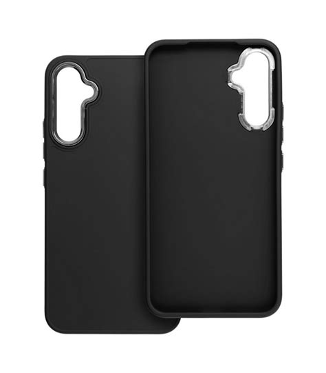 Matinis juodas dėklas Samsung Galaxy A34 5G telefonui Frame Case