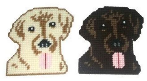 Black Labrador Coaster Set W Bonus Plastic Canvas PDF PATTERN Etsy