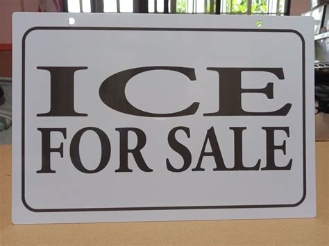 Ice For Sale Hard Pvc Signage 78x11 Inches Lazada Ph