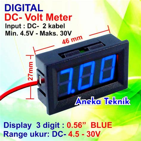 Jual Voltmeter Digital Dc V V Inch Kabel Frame Merah