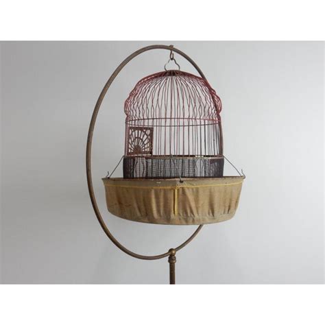 Antique Hendryx Bird Cage With Brass Ring Stand Chairish