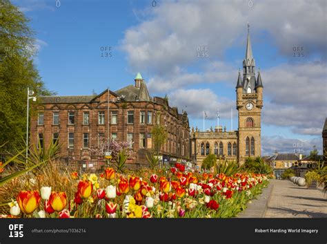 Renfrew Town Hall and Centre, Renfrewshire, Scotland, United Kingdom ...