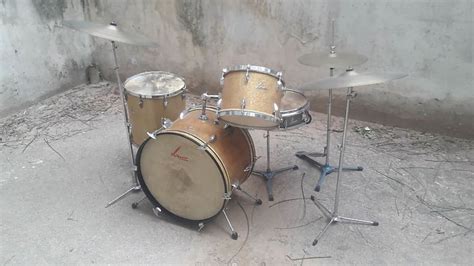 Vintage 1950 S SONOR Drum Kit Gold Sparkle Set With Cymbals Reverb