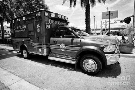 city of orlando fire department emergency ambulance Orlando Florida USA Photograph by Joe Fox