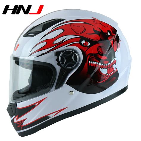 HNJ 898 2 Men S Full Face Motorcycle Helmet Single Side Visor Women S