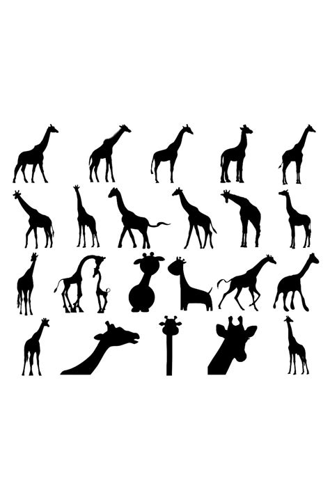 Giraffe Silhouette Bundles Masterbundles