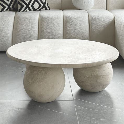 Table Basse Travertin TRIPTYQUE 90cm Stellameubles