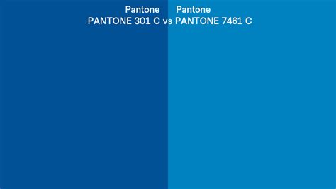 Pantone 301 C Vs Pantone 7461 C Side By Side Comparison