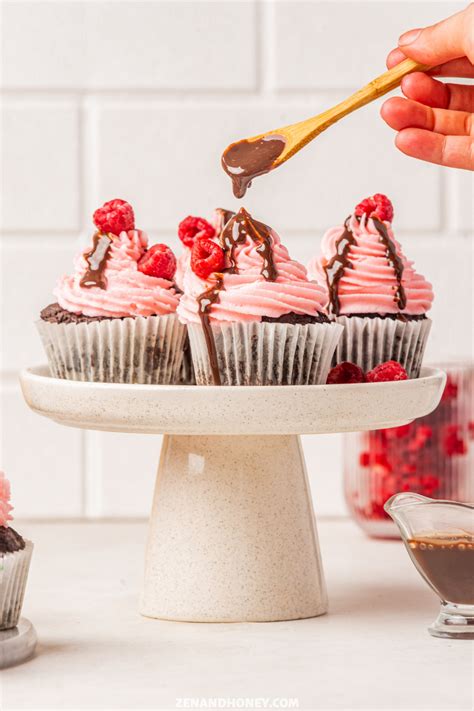 Chocolate Raspberry Cupcakes Zen And Honey