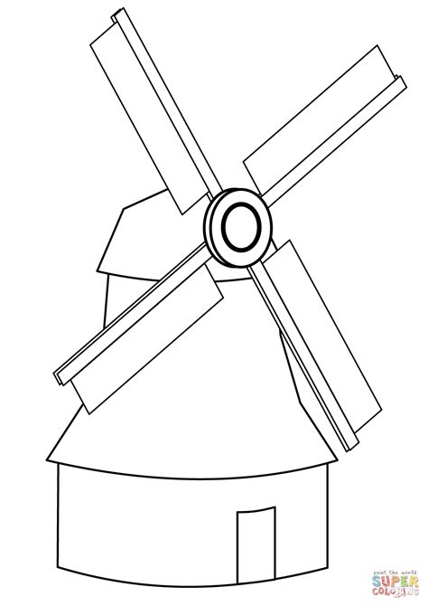 Windmill Designs Coloring Pages