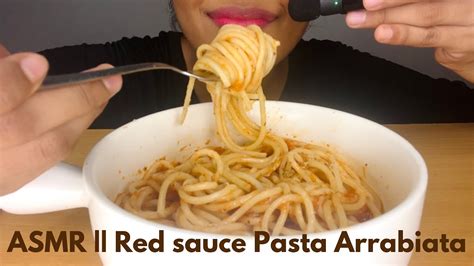 ASMR Red Sauce Pasta Arrabiata Mukbang YouTube