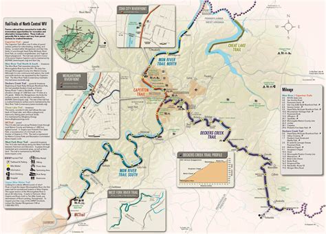 Rail Trails Of North Central West Virginia Map Morgantown West Virginia • Mappery River