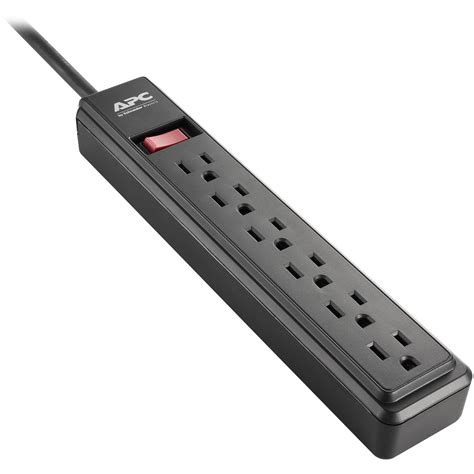 Apc 6 Outlet Power Strip 2 Black 120v Pz62b Bandh Photo Video