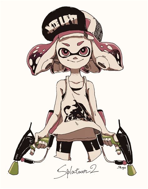 Inkling Player Character And Inkling Girl Splatoon And 1 More Drawn