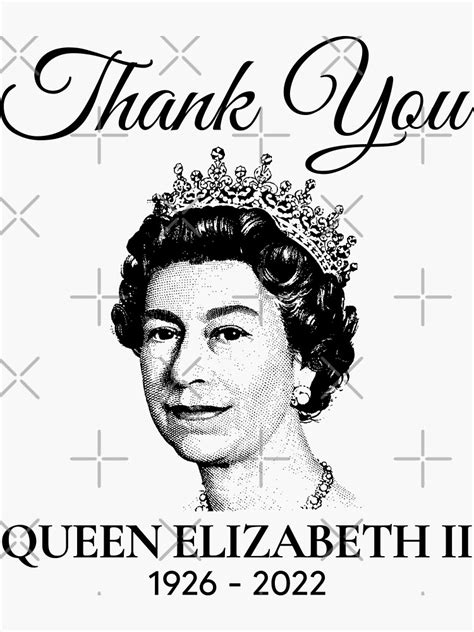 Thank You Queen Elizabeth Ii Sticker For Sale By Brittaniaart Redbubble