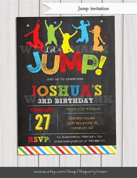 Pump It Up Birthday Invitations Jump Invitation Bounce House Invitation ...