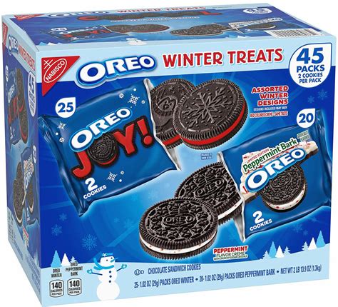 Nabisco Oreo Winter Treats, Oreo Winter & Peppermint Bark Flavors, 45 ...