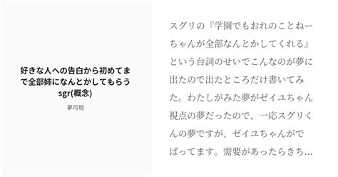 [r 18] 5 好きな人への告白から初めてまで全部姉になんとかしてもらうsgr 概念 名前変換対応短編夢 Pixiv