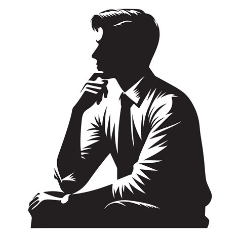 Man thinking silhouette 47746871 Vector Art at Vecteezy