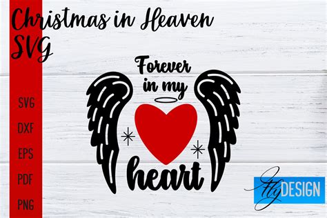 Christmas In Heaven Svg Christmas Memorial Svg By Fly Design