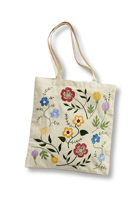 Wildflower Embroidered Tote Bag From Humankind Fair Trade Humankind