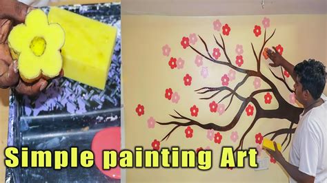 Easy Flower Painting On Wall | Best Flower Site